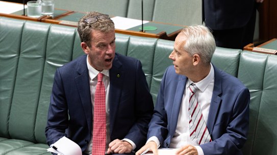 Shadow Minister for Immigration and Citizenship Dan Tehan and Minister for Immigration, Citizenship and Multicultural Affairs Andrew Giles