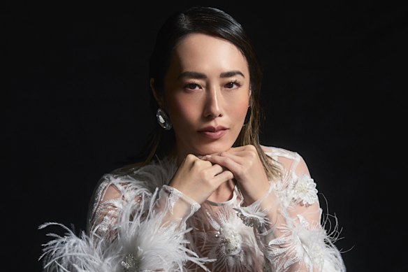 Melissa Leong says she nearly abandoned writing her memoir over fear of the public’s reaction to some of its contents. She wears Macgraw “The Birdy” dress, Ryan Storer earrings.