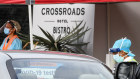 The now famous Crossroads Hotel on the edge of suburban Sydney.
