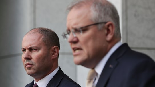 Josh Frydenberg and Scott Morrison.