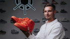 Gabriel Roure with the Nike Air Yeezy Red Octobers he sold for $45,000.