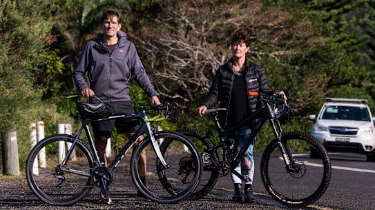 Avalon cyclists Howard Dawson and Shelley Scholten.