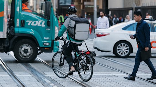 Cyclists will not be allowed to ride along the light rail line on George Street when it opens.
