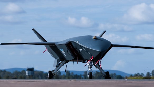 A Ghost Bat drone at RAAF Base Amberley in 2022.