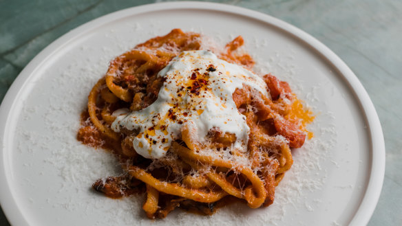 Bucatini all’amatriciana.