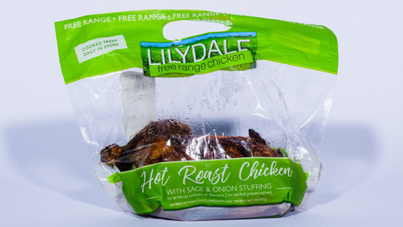 Lilydale free-range chicken with sage and onion stuffing.