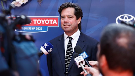 Gillon McLachlan won’t vacate the AFL CEO seat prior to ‘Gather Round’.