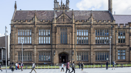 On campus at the University of Sydney.