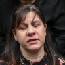 Paul Virgona’s wife Antoinette Virgona outside court on Thursday.