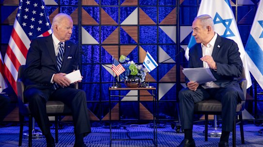 US President Joe Biden meets Israeli Prime Minister Benjamin Netanyahu earlier this month