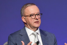 Anthony Albanese at The Australian Financial Review Business Summit this week.