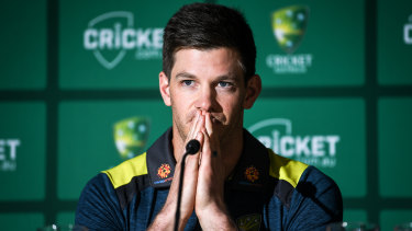 Tim Paine soon after his elevation to the Test captaincy in 2018.