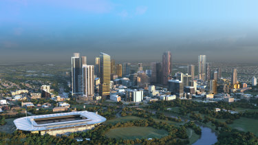 Parramatta City Council’s original concept design for the CBD, which will need to be revised following state government approval.