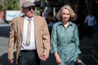 Don Spiers and Carol Spiers arriving at court.