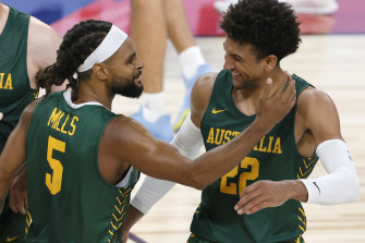 Matisse Thybulle (right) is excited to represent the Boomers.