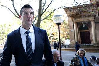 Ben Roberts-Smith arriving at the Federal Court in Sydney on Wednesday. 