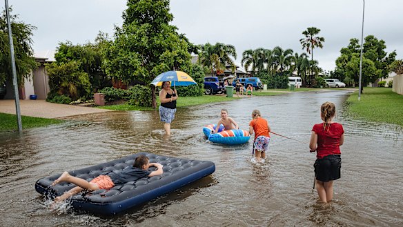 Townsville residents on Friday. 