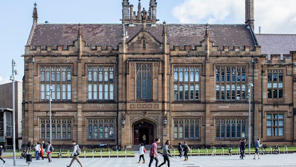 On campus at the University of Sydney.