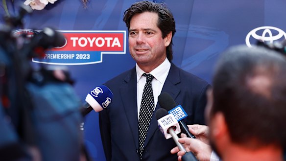 Gillon McLachlan won’t vacate the AFL CEO seat prior to ‘Gather Round’.