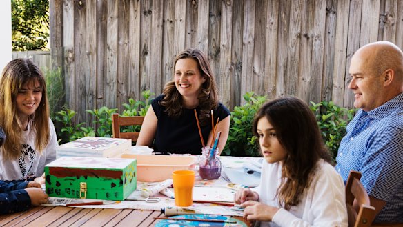 Letitia and Jerom Zwart's three children Jasper, 7, Evie, 10, and Maddie, 16, are all learning at home.