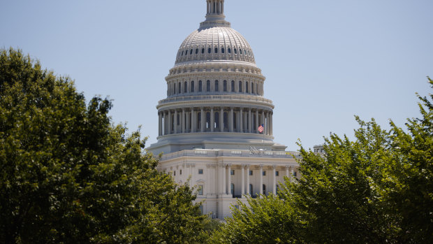 The US Capitol dome is seen in Washington. 