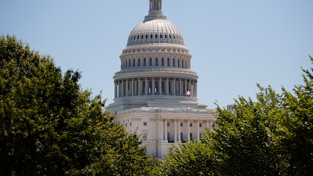 The US Capitol dome is seen in Washington. 