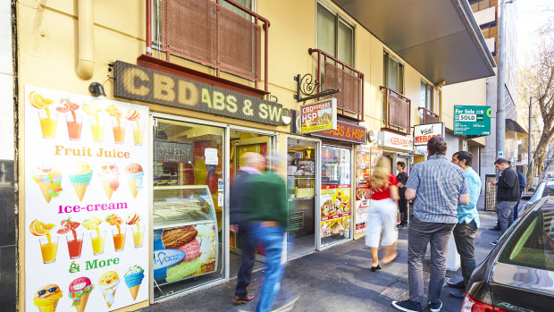 The kebab strip at 546-548 Flinders Street.