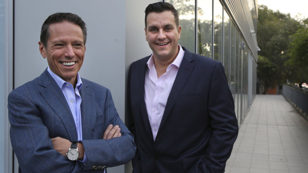 Noni B chairman Richard Facioni (left) and chief executive Scott Evans.