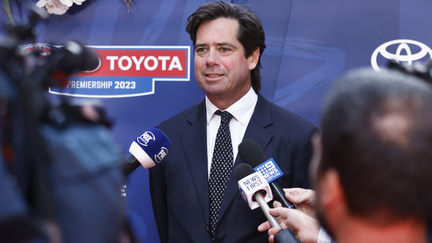 Gillon McLachlan won’t vacate the AFL CEO seat prior to ‘Gather Round’.