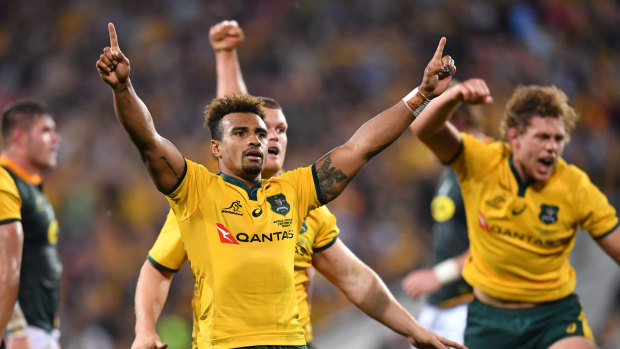 The Wallabies are happy chaps after learning they will pocket up to $125,000 if they win this year's Rugby World Cup. 