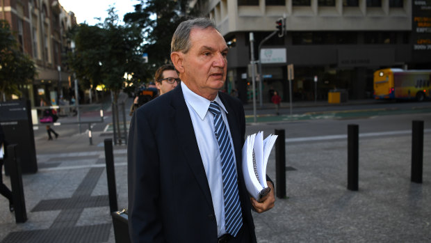 Former Ipswich mayor Paul Pisasale arrives at court on Wednesday morning.
