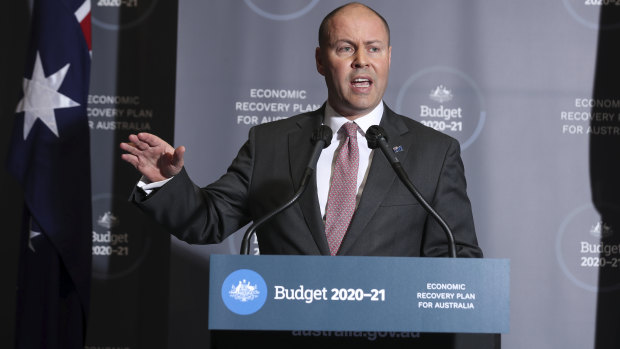 Treasurer Josh Frydenberg has outlined a federal budget he says will get unemployed Australians back to work.