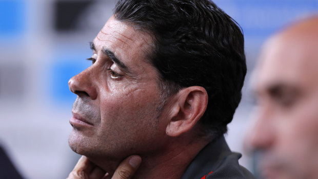 New man: Fernando Hierro will take over the Spanish squad at the last second.