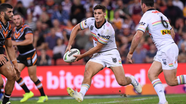 Odd couple: Nathan Cleary kept his spot despite an indifferent season with struggling Penrith.