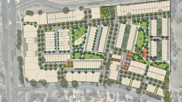 The revised plan for the Weston Creek site.