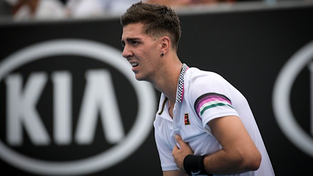 Thanasi Kokkinakis before retiring hurt.