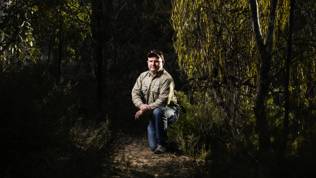 Canberra Off-Road Cyclists vice-president Darren Stewart is concerned about wire traps set up for cyclists and dirt bike riders at the Tuggeranong Nature Reserve.