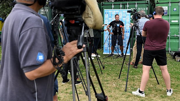 Wallabies coach Dave Rennie at Daceyville on Thursday.