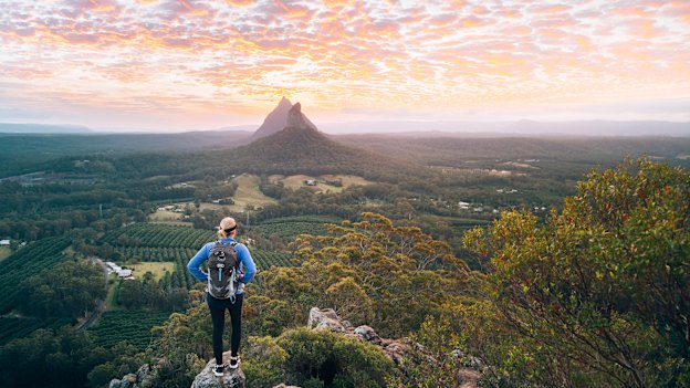 Mount Ngungun in Queensland’s Glass House Mountains National Park. 