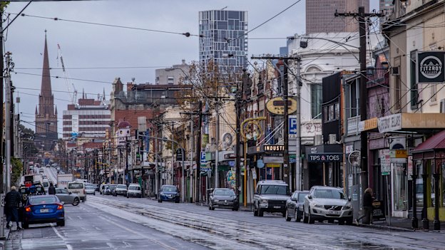Brunswick Street in Melbourne’s Fitzroy.
