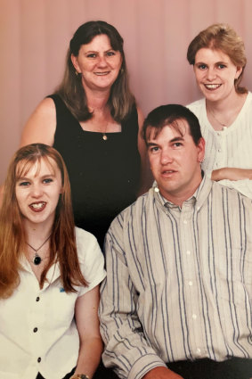Meaghan Louise Rose (back right) pictured with her siblings Christine, Fiona and Timothy. 