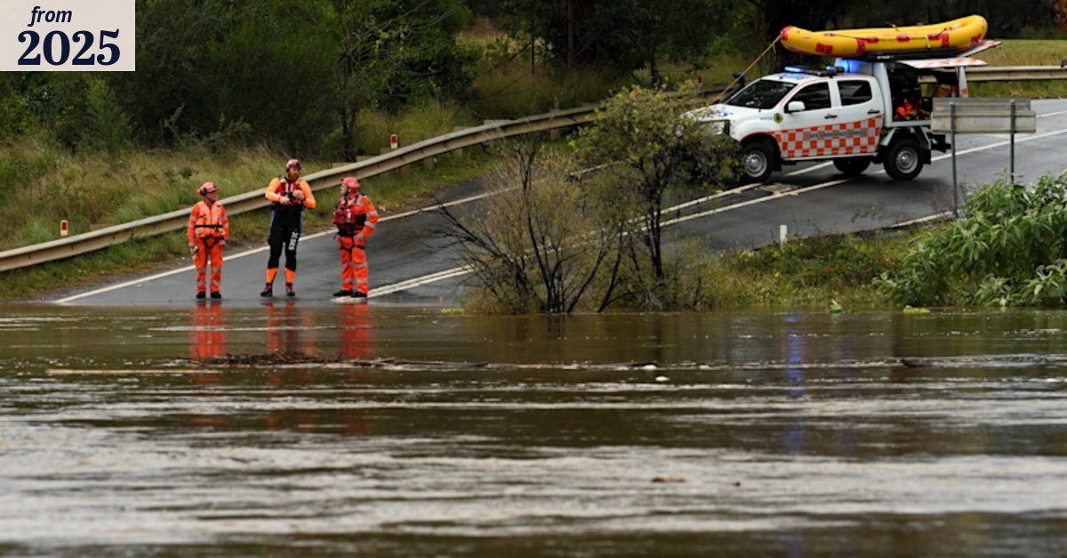 Elderly driver missing after being swept away in floodwaters