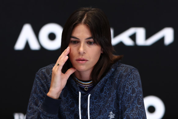 Ajla Tomljanovic hasn’t played since last November after being sidelined with a knee injury.