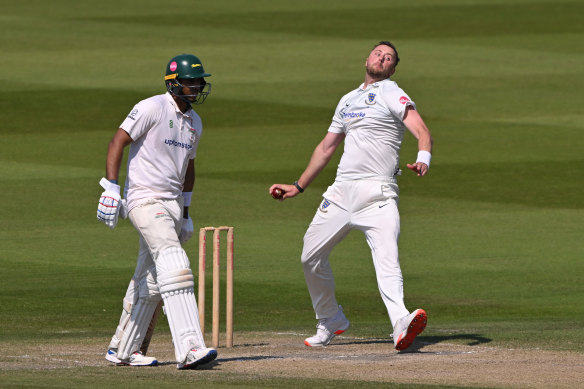 English bowler Ollie Robinson.