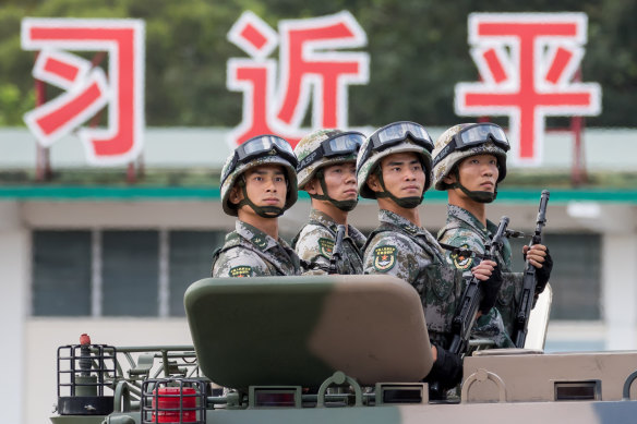 Members of China’s People’s Liberation Army.