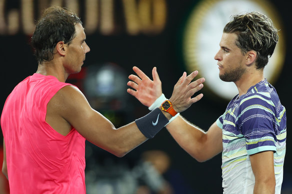 Thiem defeated Nadal in the quarter-finals at the Australian Open in 2020.