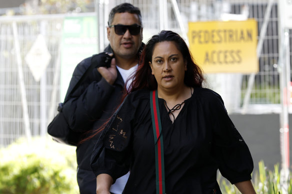 Eguene’s parents Stacey Mahauariki and Tammy White outside court. 