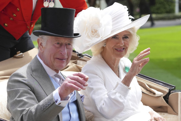 King Charles and Queen Camilla at Royal Ascot in June 2024.