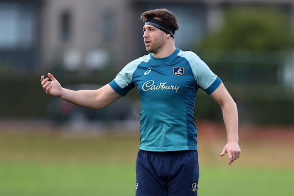 Nick Frost at Wallabies training this week in Auckland.