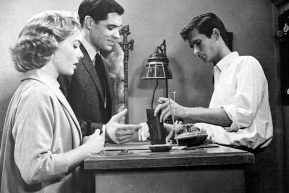 Don’t do it… a deceptively benign Anthony Perkins in Psycho. The Bates Motel only exists in our nightmares.